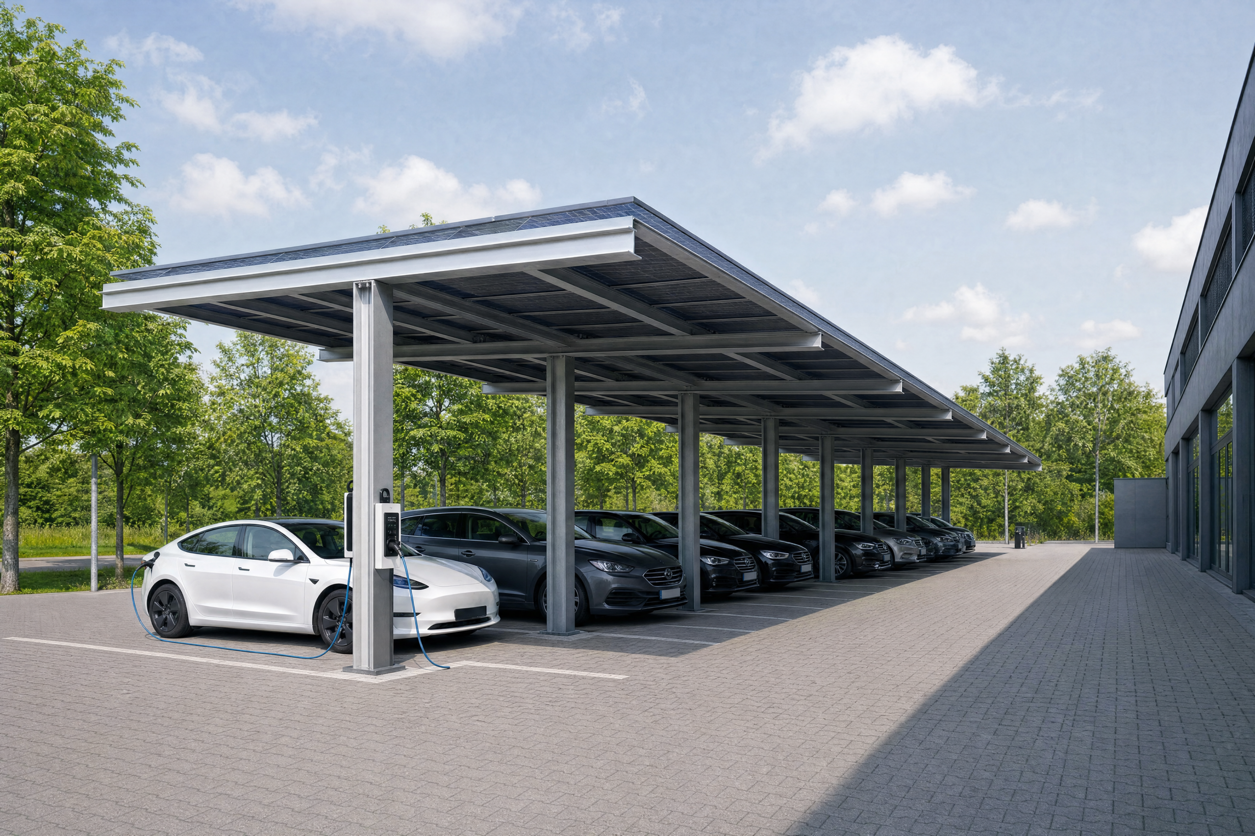 Wiaty parkingowe PV — Sparkz